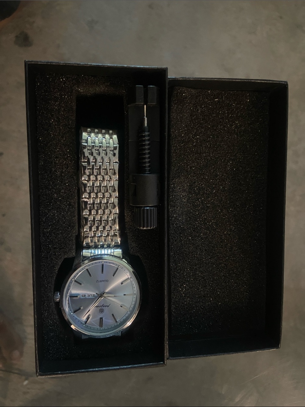 Silver Men’s Stainless Steel Watch - Silver Dial